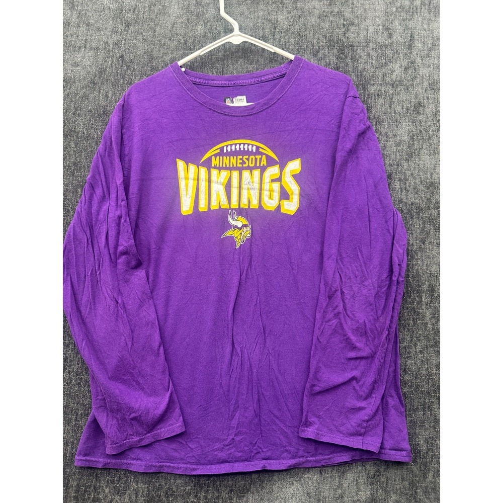 Vintage Team Apparel NFL Minnesota Vikings Football Shirt Mens Large Purple